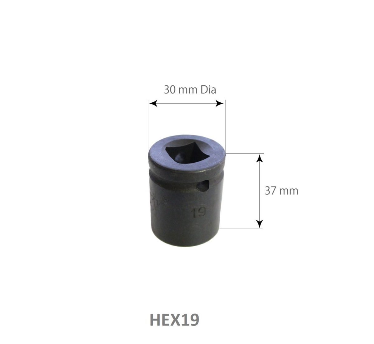 SARV Hex 19mm socket for Wheel Nut Extraction