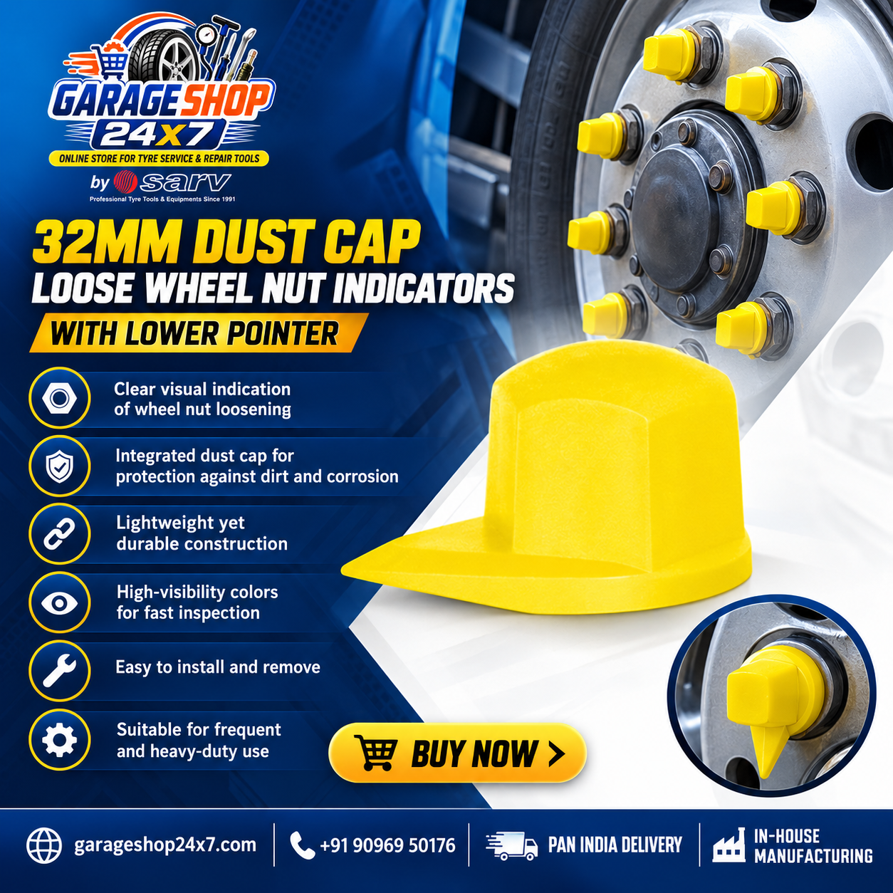 32mm Wheel Nut Indicator - 1