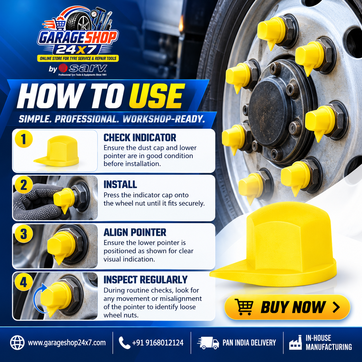 32mm Wheel Nut Indicator - 4